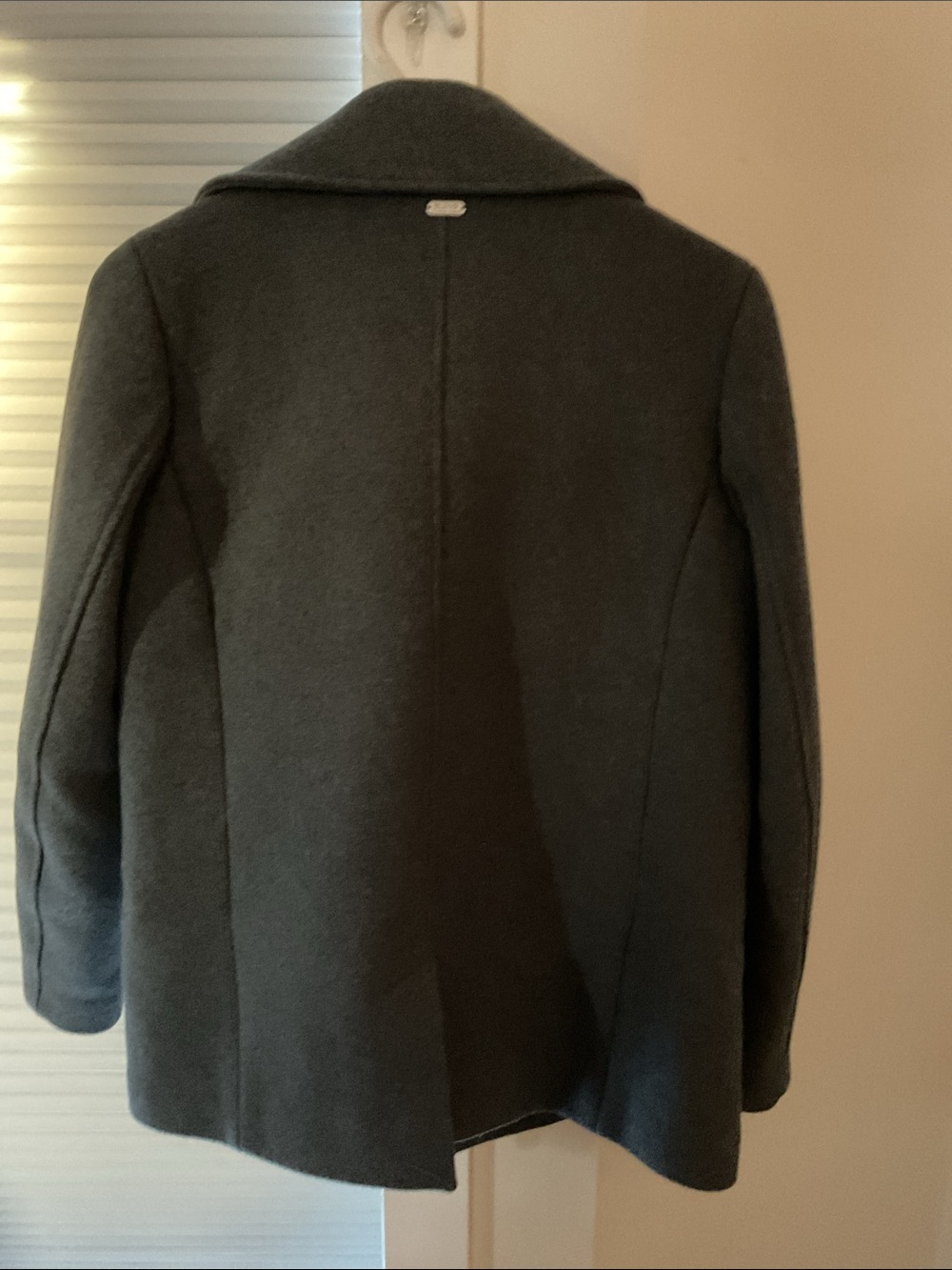 ALFRED SUNG Dark Gray Double-Breasted Wool Peacoat - Picture 3 of 3